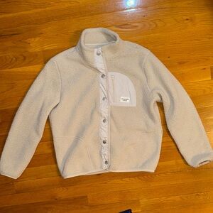 Abercrombie kids Cream Fleece Jacket size 15/16